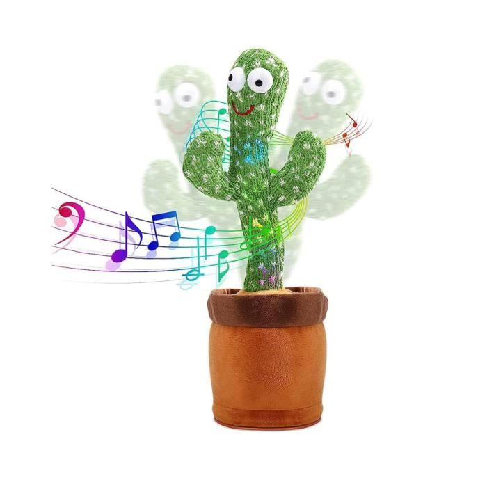 Cactus Qui Danse,Dancing Cactus, Cactus Dansant,Jouet Cactus Enfants Qui  Peut Chanter et Danser,Répéter Le Toys Cactus Parlant