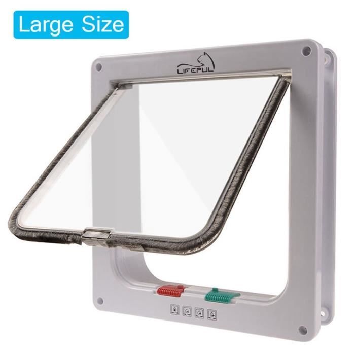 L Blanc Oizen Chatiere Porte A 4 Positions Cat Mate Grande Blanc Porte Verrouillable Pour Chat Ou Chien Facile A Installer L Blanc Oizen Chatiere Porte A 4 Positions Cat Mate Grande Blanc Porte Verrouillable Pour Chat Ou Chien Facile A Installer