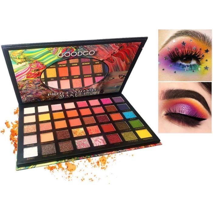 Fard A Paupiere Doublz 40 Couleurs Poudre De Maquillage Paillettes Palette De Fard A Paupieres Metallique C5 Cdiscount Au Quotidien