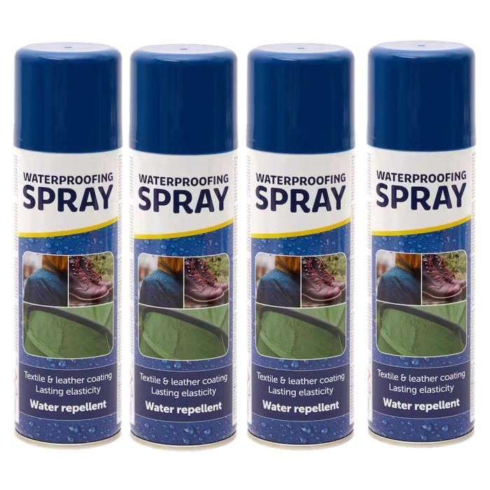 4 x Spray Imperméabilisant tissu textile cuir hydrofuge anti tache Bombe