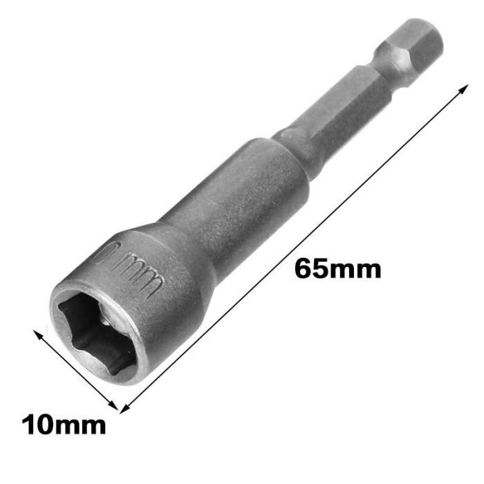 Adaptateurs Embouts Hexagonaux Sourcing Map - Lot De 10 | 10mm Vers 1/4" | Magnétiques Pour Vis