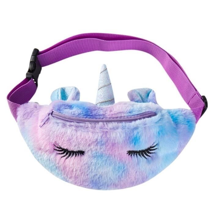 Sac banane Sac banane licorne mignon pour femmes en peluche de dessin anime pour enfants sac Type PP Cdiscount Bagagerie Maroquinerie