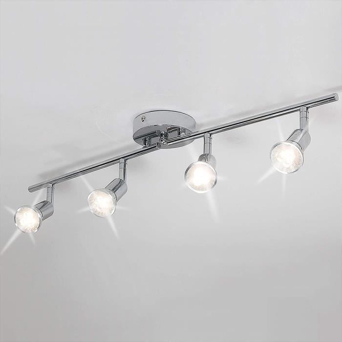 Luminaire Spot Plafond Orientable, 4 Plafonnier Led Spot Muraux, Applique Spot Cuisine Rétro *Laizere