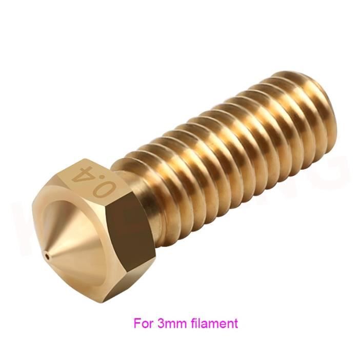 Buses Imprimante 3D Laiton 0,4mm - Lot De 10 - Compatible Volcano, Anycubic