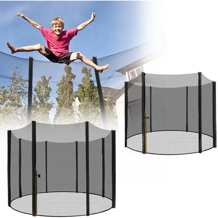 Aufun Filet de Remplacement pour Trampoline 8 poteaux Ø 305 cm, Filet de sécurité pour Trampolines