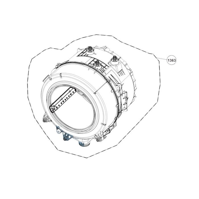 Bloc laveur dorigine Machine à laver Lave linge 2443704800 BEKO