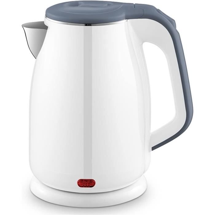 QEXREED Bouilloire Électrique 1.8L Inox Noir - Chauffage Rapide 1500-1800W, Maintien Au Chaud 65°C, Arrêt Auto & Anti-Sèche