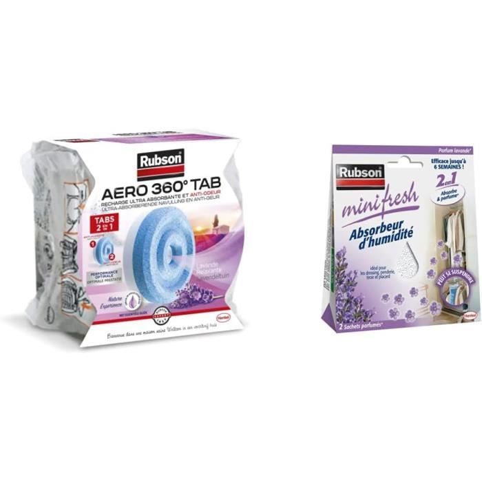 Rubson AERO 360° Absorbeur D'humidité Pour Pièces De 40 M², Inclus 2