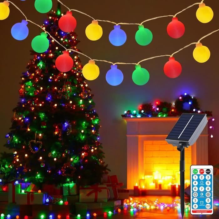 Guirlande Lumineuse Extérieure 20 Mètres 200 LED – IP44 étanche, Télécommande, 8 Modes, Minuterie – Blanc Chaud