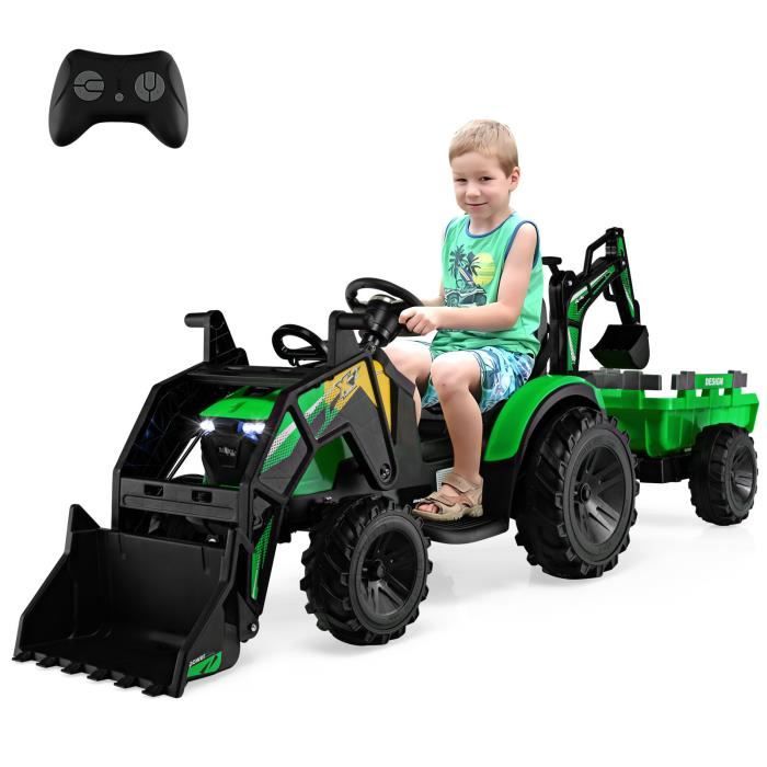 COSTWAY Tracteur Electrique 12V/10Ah pour Enfants 35 km/h avec