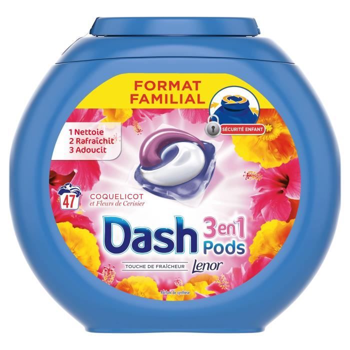 Test Dash 2 en 1 Coquelicot et fleurs de cerisier - lessive