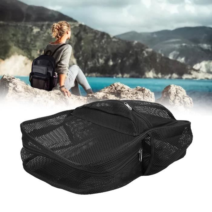 2 Sacs à Dos Transparents PVC - Cordon De Serrage - Étanche - Pour Sport, Plage, Festival, Voyage - 33x42 Cm