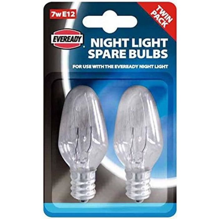 10 x Eveready Ampoule 7 W Veilleuse Pygmy filetage interne –-Transparent Blanc E14