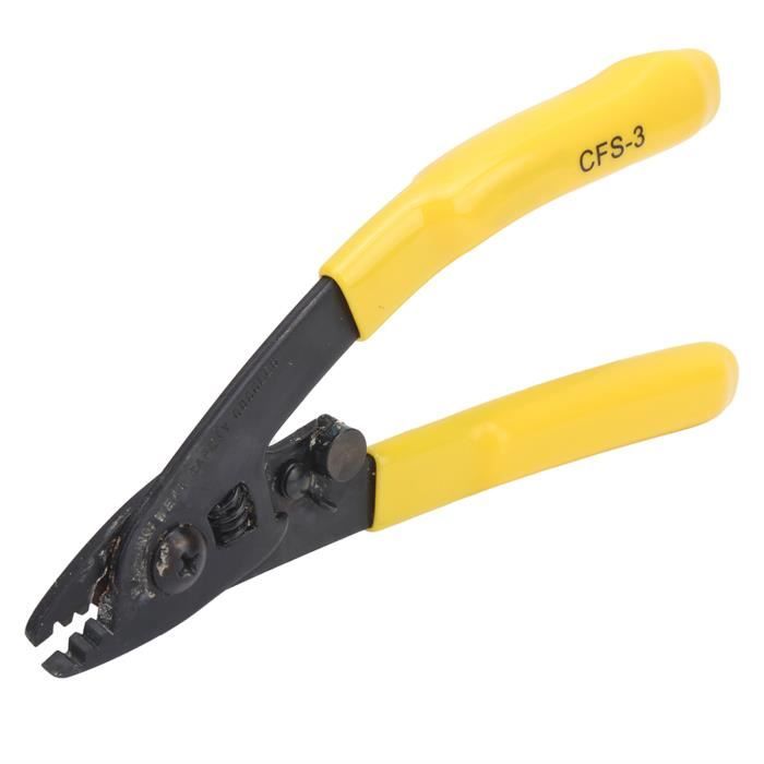 Pince à Dénuder Fibre Optique - 3 Ports (1,98 Mm, V, 140 µm) - Pour Gaine 250 µm Sur Fibre 125 µm - Poignée Ergonomique