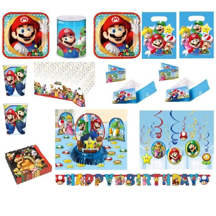 Carte d'anniversaire Super Mario, joyeux anniversaire : :  Fournitures de bureau