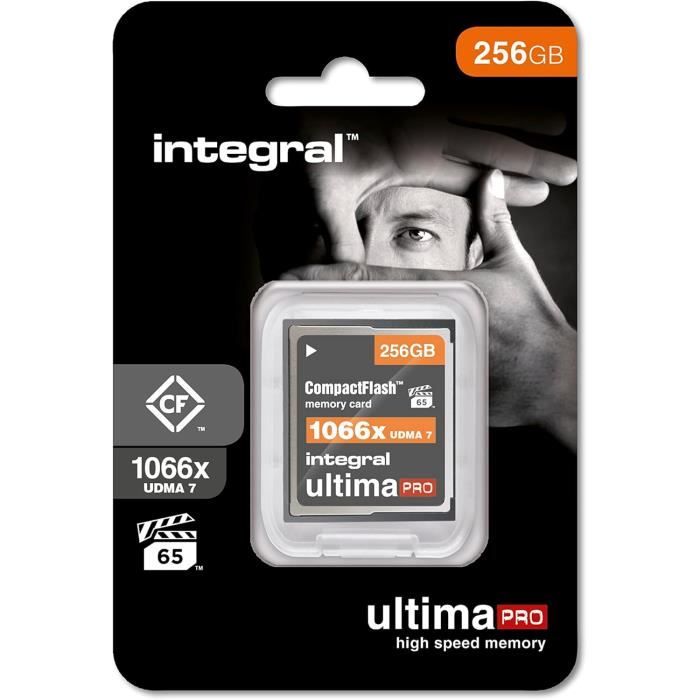 Integral Carte Mémoire - UltimaPro 256 Go - 160 MB/s - VPG-65 - UDMA-7