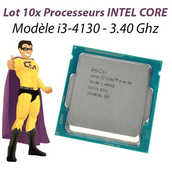 Lot x10 Processeur CPU Intel Core I3-4130 3.4Ghz SR1NP 3Mo Socket 1150 - Intel