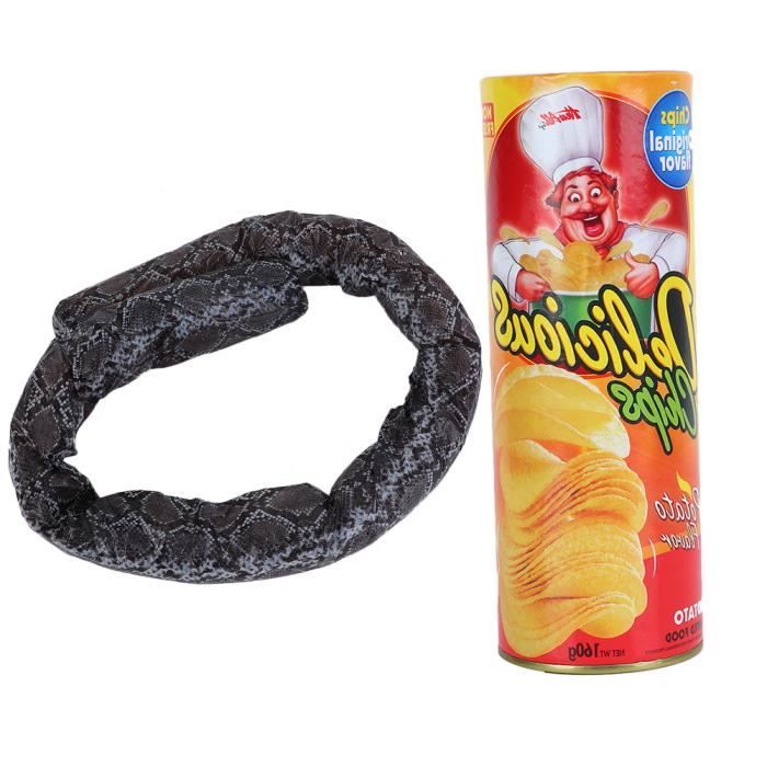 Boîte De Chips Farce Serpent à Ressort – Jouet Blague Réaliste, Serpent Qui Saute Au Ouverture, Idéal Pour Fêtes Et Farces Entre Amis