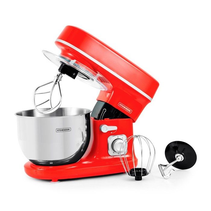 Robot patissier hachoir blender 5.5l rouge acier Kitchen Move