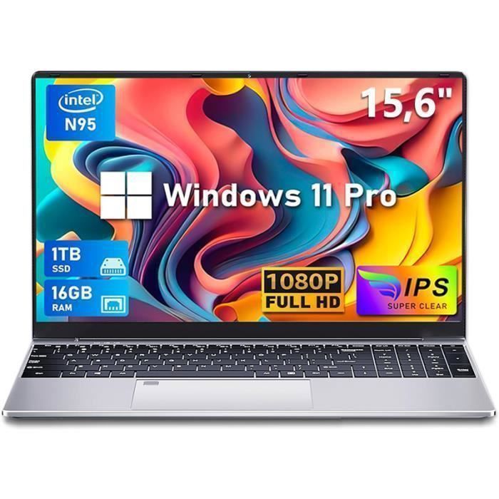 PC Portable KUU Yepbook 15- 156 FHD- Intel Alder Lake N 95 – RAM 16Go – Stockage 1To SSD – Windows 11 Pro