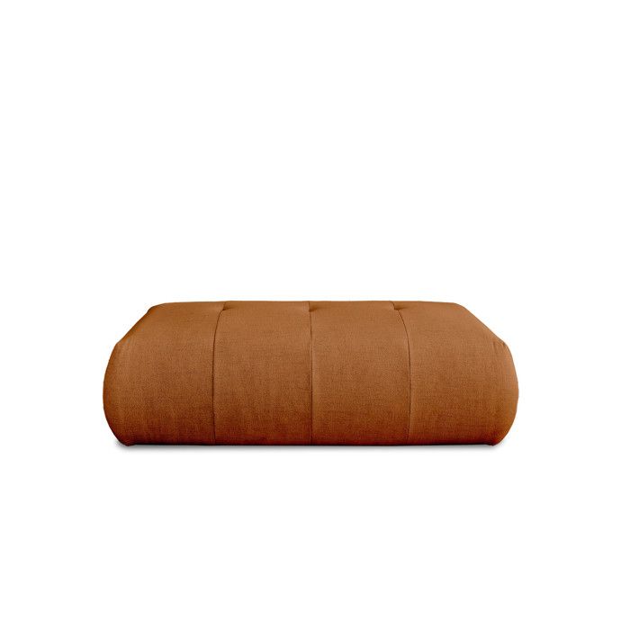 Onyx - pouf modulable - en tissu - Rouille