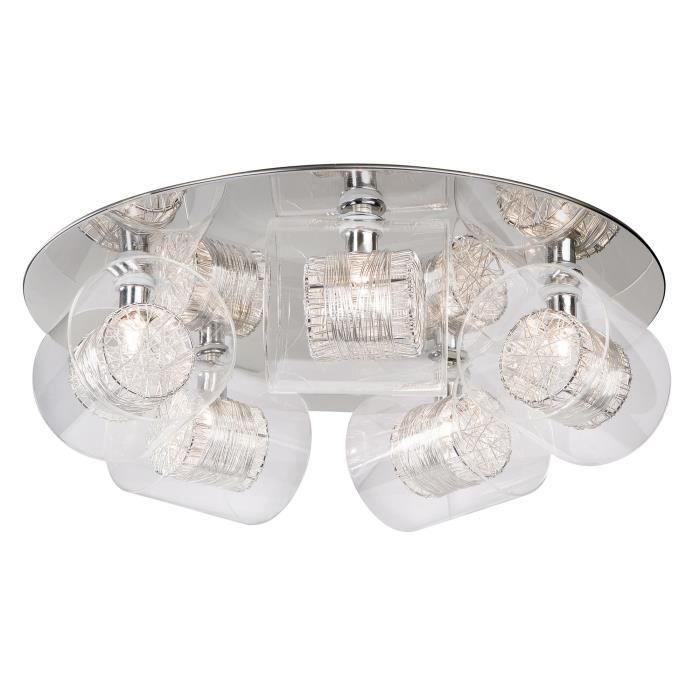 BRILLIANT Applique a 3 lumieres Joya hauteur 40 cm G9 32W chrome et transparent BRILLIANT Applique a 3 lumieres Joya hauteur 40 cm G9 32W chrome et transparent
