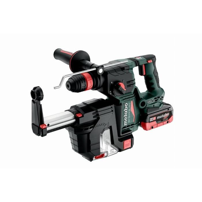 Perforateur burineur KH 18 LTX avec extracteur de poussière BL 24 Q Set ISA METABO avec 2 batteries18v 5. .h chargeur