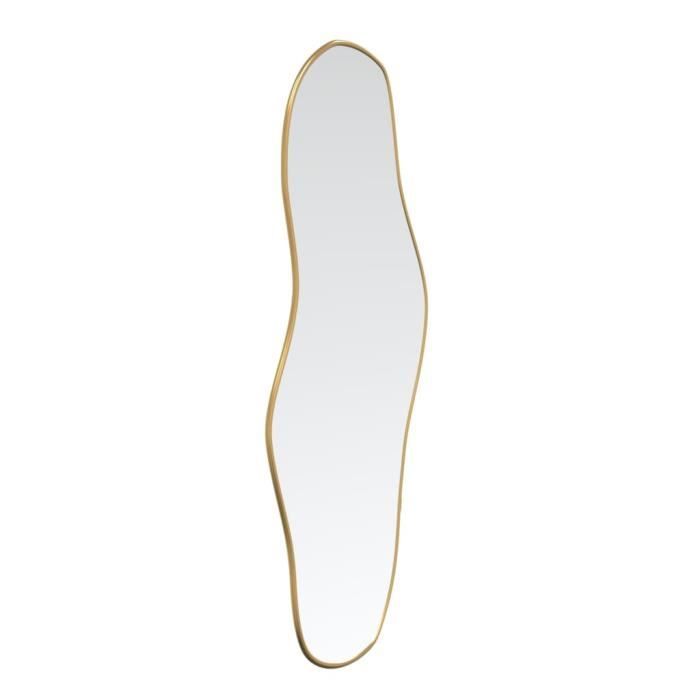 Miroir mural - MOTHINESSTO - Doré - 90x40 cm - Verre - PVC
