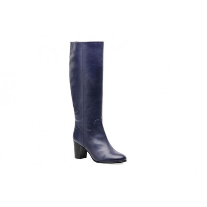 bottes cuir bleu