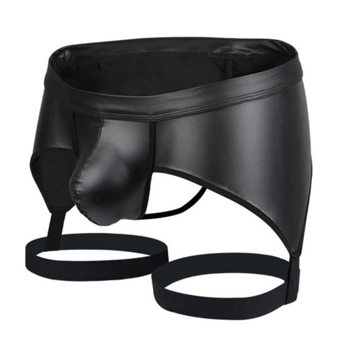 Slips En Cuir Vert Olive Pour Hommes - Paire De 2 - Confortable Et Respirant - Style Rétro Et Tendance