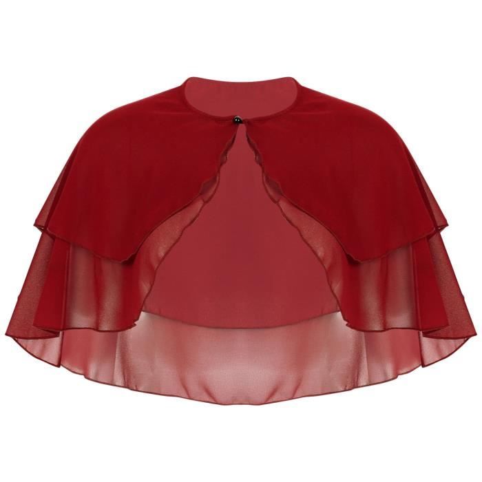 Boléro Femme Mousseline De Soie - Cardigan Léger Châle Cape - Pour Mariage, Soirée, Cérémonie - Taille Libre, Élégant