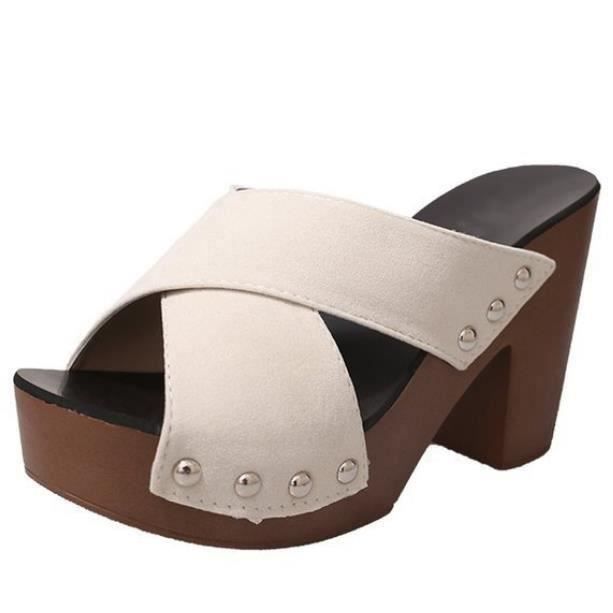 Sandales à Talons Primark – Beige – Pointure 38,5 – Occasion Bon état – Style à Sangle Synthétique