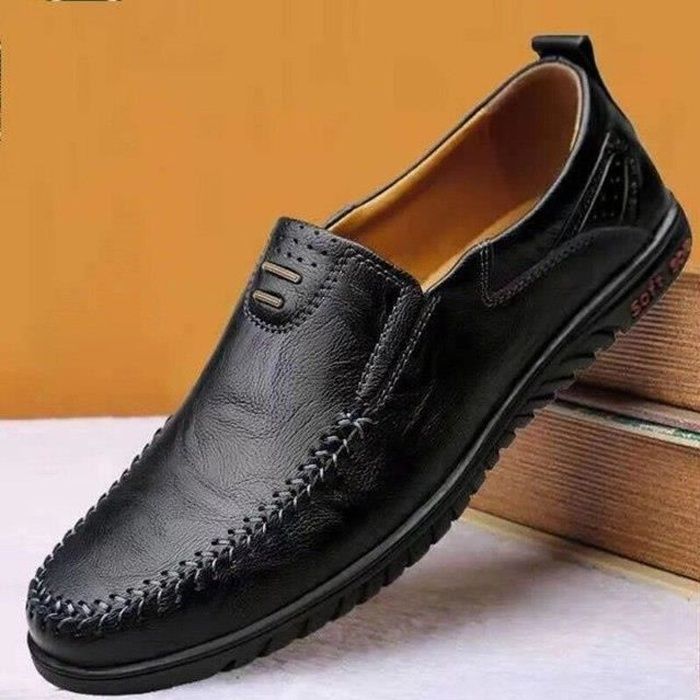 Chaussures De Sécurité Homme - Style Mocassin Décontracté - Semelle Antidérapante - Pour Travail Et Quotidien