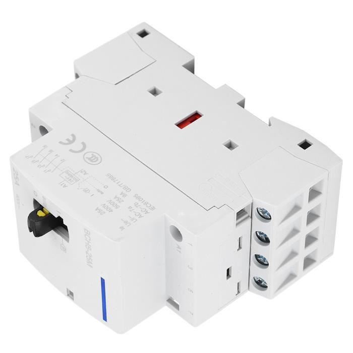 Produktbild von BCH8-25Z DC-Gleichspannungsschütz 24V 25A 2NO – Mit Signalrückführung, Für Smart Home & Hotelsteuerung, Kompakt