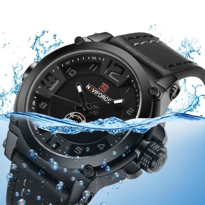 Montre Homme Classique à Quartz - Cadran Rond Brillant Dans Le Noir, Bracelet Acier Inoxydable, étanche 50 M - 11