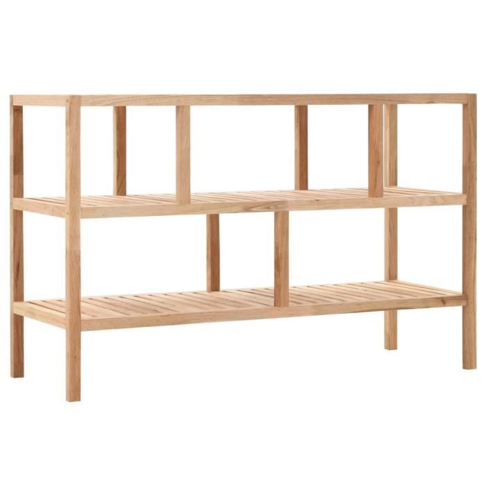 Etagere De Salle De Bain Bois De Noyer Massif 100 X 40 X 65 Cm Achat Vente Meuble Etagere Etagere De Salle De Bain Bois Cdiscount