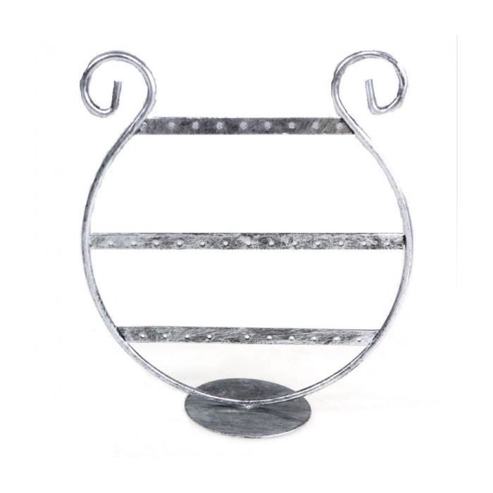 28 Paires Gris patiné Porte Bijoux Porte Boucle doreille Lyre 