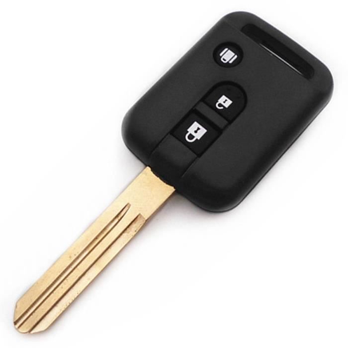 Boîtier De Télécommande 2 Boutons Compatible Nissan Navara, Note, Pathfinder – Sans Fil, Noir