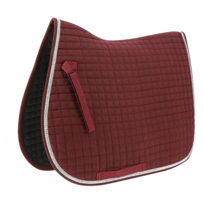 Meilleurs prix pour Tapis de selle pour cheval Riding World Girly - bordeaux - poney