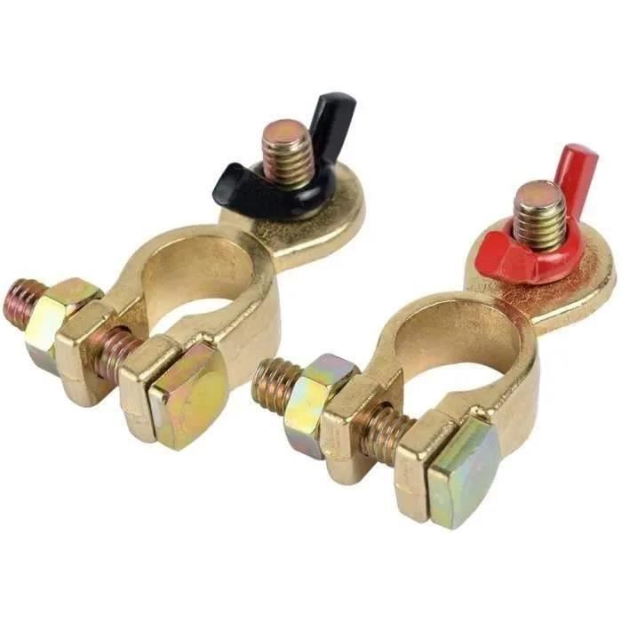 Yotutun Cosses Batterie 12V - 2 Paires Bornes Libération Rapide Rouge Et Bleu Pour Voiture, Bateau, Camion - Installation Facile Et Sûre