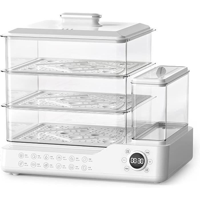 Cuiseur Vapeur 3 Niveaux Kitchen Craft - 16 Cm De Diamètre, Transparent - Pour Une Cuisine Saine Marmite Vapeur Lave-vaisselle