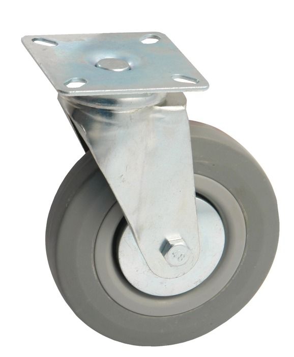 4 Roulettes En Caoutchouc 75 Mm Avec Frein Et Platine - Bulldog Castors, Jusqu'à 200 Kg !