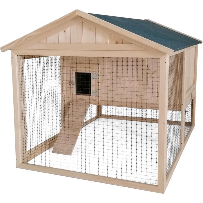 Poulailler avec enclos CASSIE u2013 2 poules - 3m² - Cdiscount Animalerie