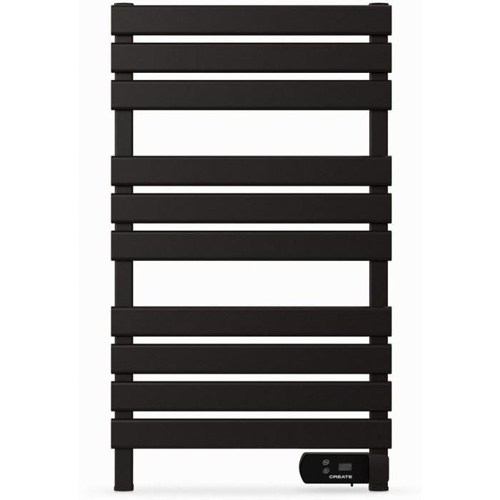 CREATE/WARM TOWEL PRO/Elektrische handdoekhouder Zwart met verwarming en Wifi / 500w - 1500W
