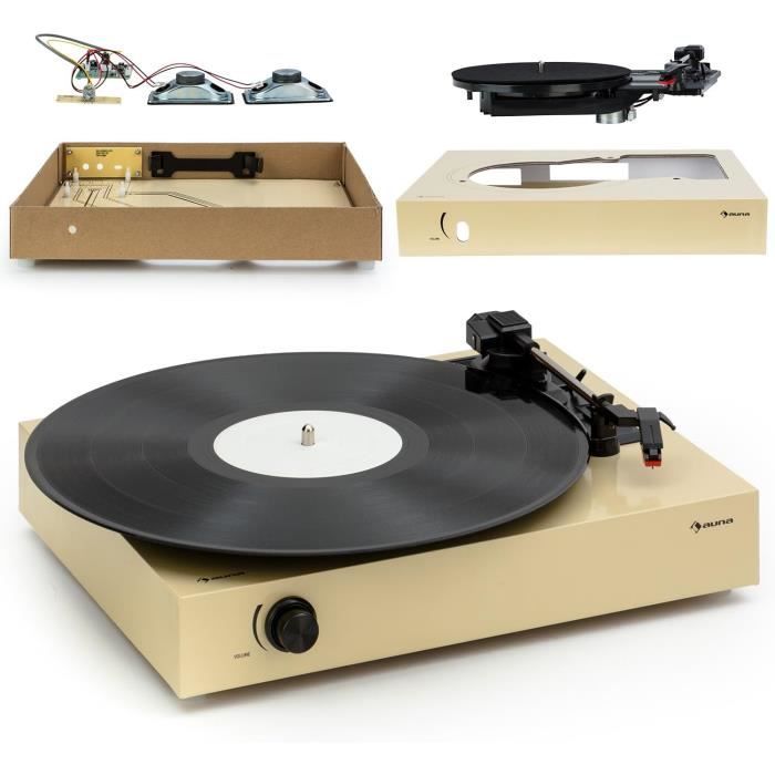 en l'état à réviser platine vinyle hi-fi vintage tourne-disque silver