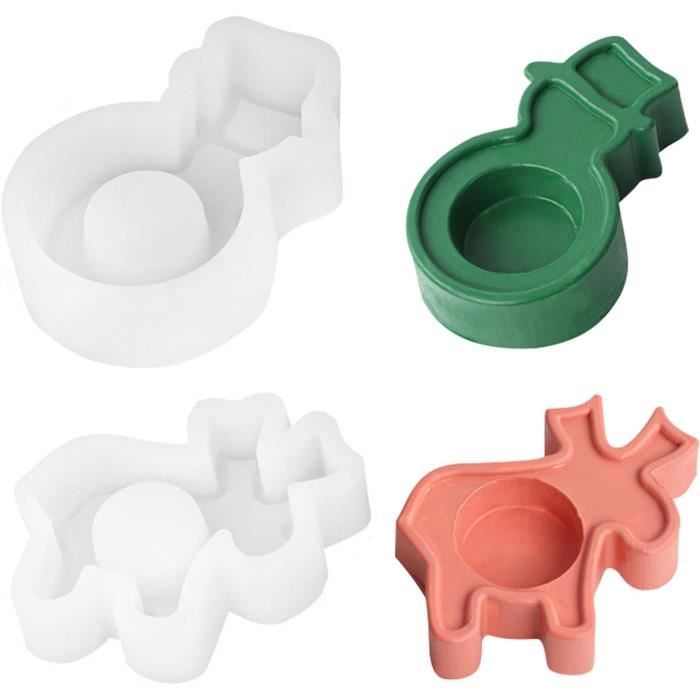 Lot De 4 Moules En Silicone Pour Résine Époxy - Formes Noël (Sapin, Étoile, Cloche, Cerf) - Pour DIY Décorations Et Bijoux