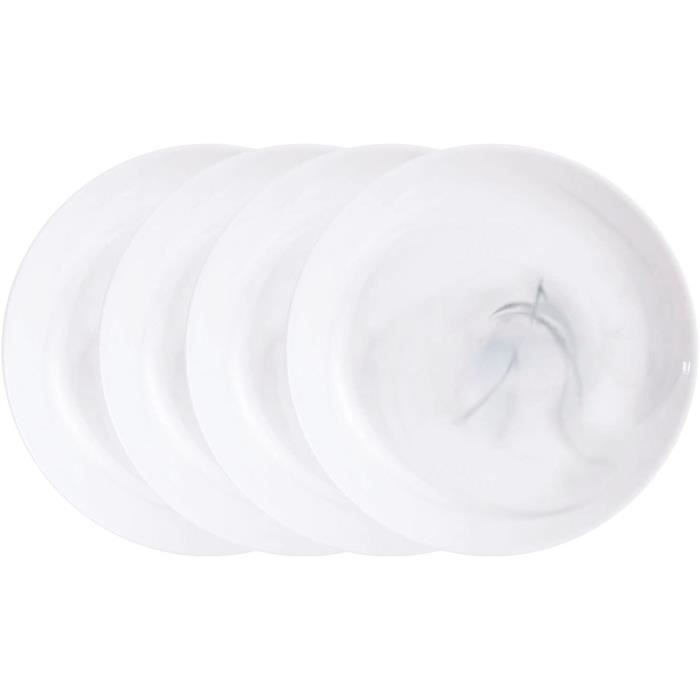 Luinarc Diwali arbre Blanc Set de 4 assiettes creuses Opale 20 c