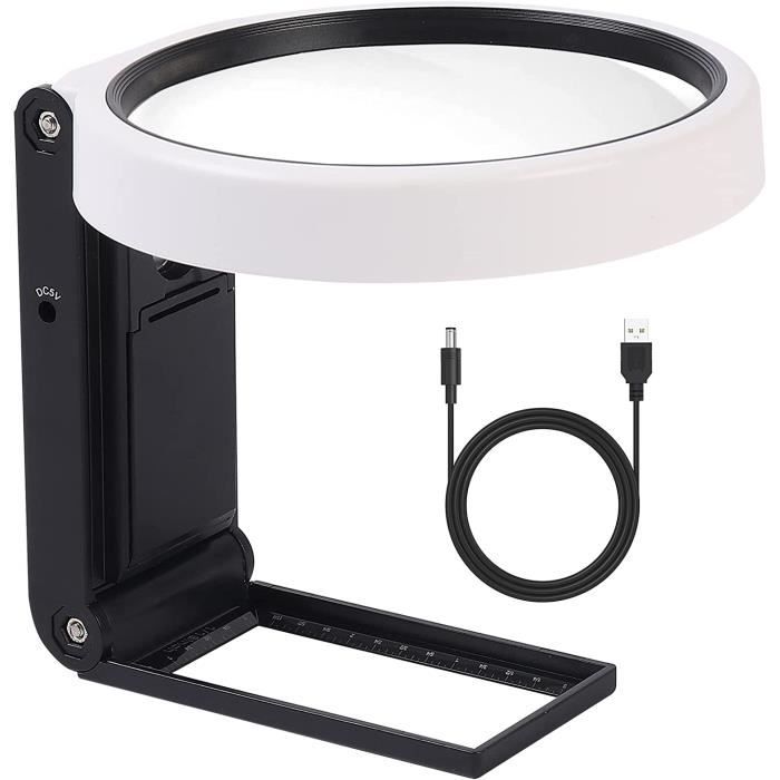 Loupe éclairante pliable à LED à main YOSOO - Grossissement 22X et 10X