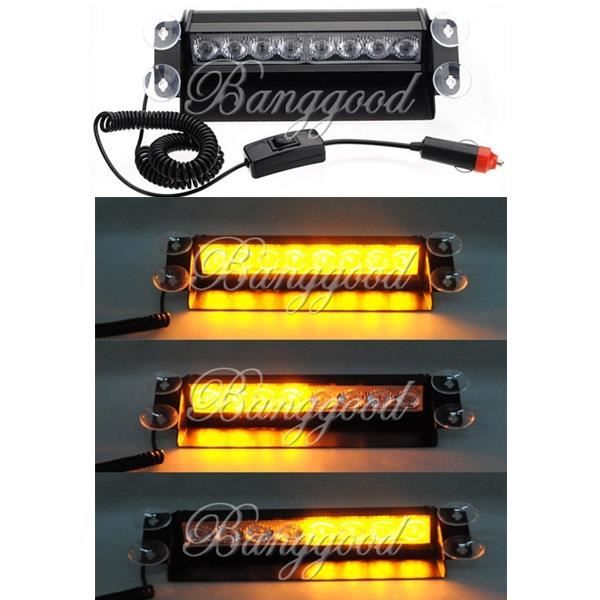 SODIAL R Feux Gyrophare Intervention Penetration Strobe Pare Brise 18 LED 3 Modes
