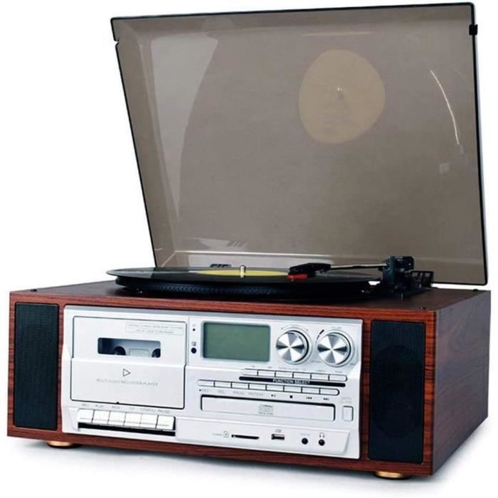 Platine Vinyle Portable LP Tourne-Disque électrique Vintage Lecteur CD Platine Vinyle Portable LP Tourne-Disque électrique Vintage Lecteur CD